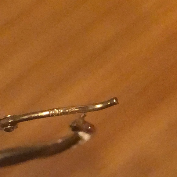 NWT 10K tri-colored gold earrings - Picture 8 of 8